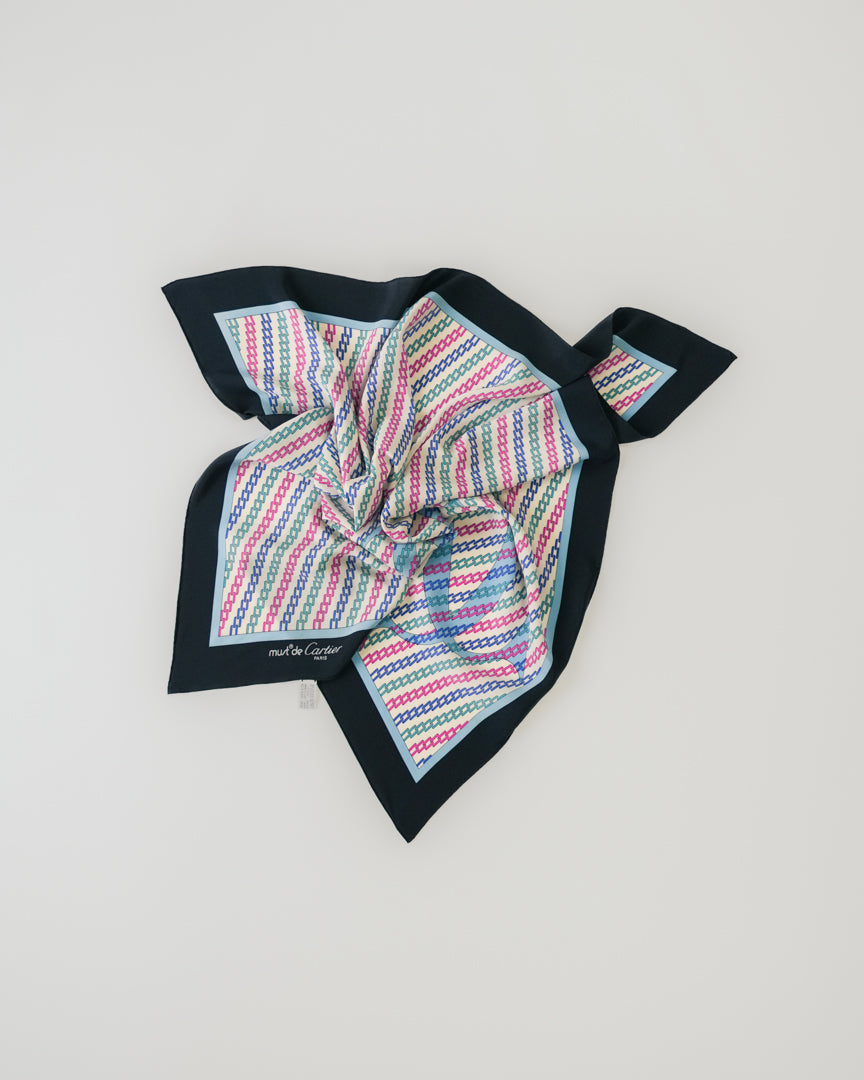 must de Cartier vintage scarf 1980s–early 1990s made in France